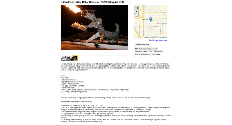 Illustration for article titled Why Yes, I Do Want To Buy This Car/Plane-Eating Robot Dinosaur
